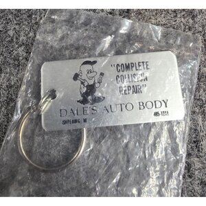Dales Auto Body Aluminum Keychain Tag